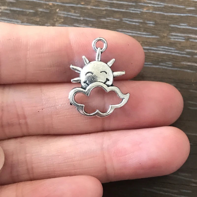 20 шт. DIY ювелирные изделия подвески Sun Cloud цинковый сплав подвеска на запястье