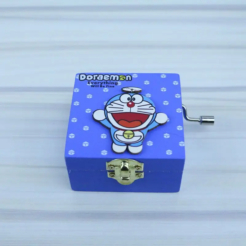 Классическая деревянная музыкальная шкатулка Аниме Doraemon Мультяшные игрушки с