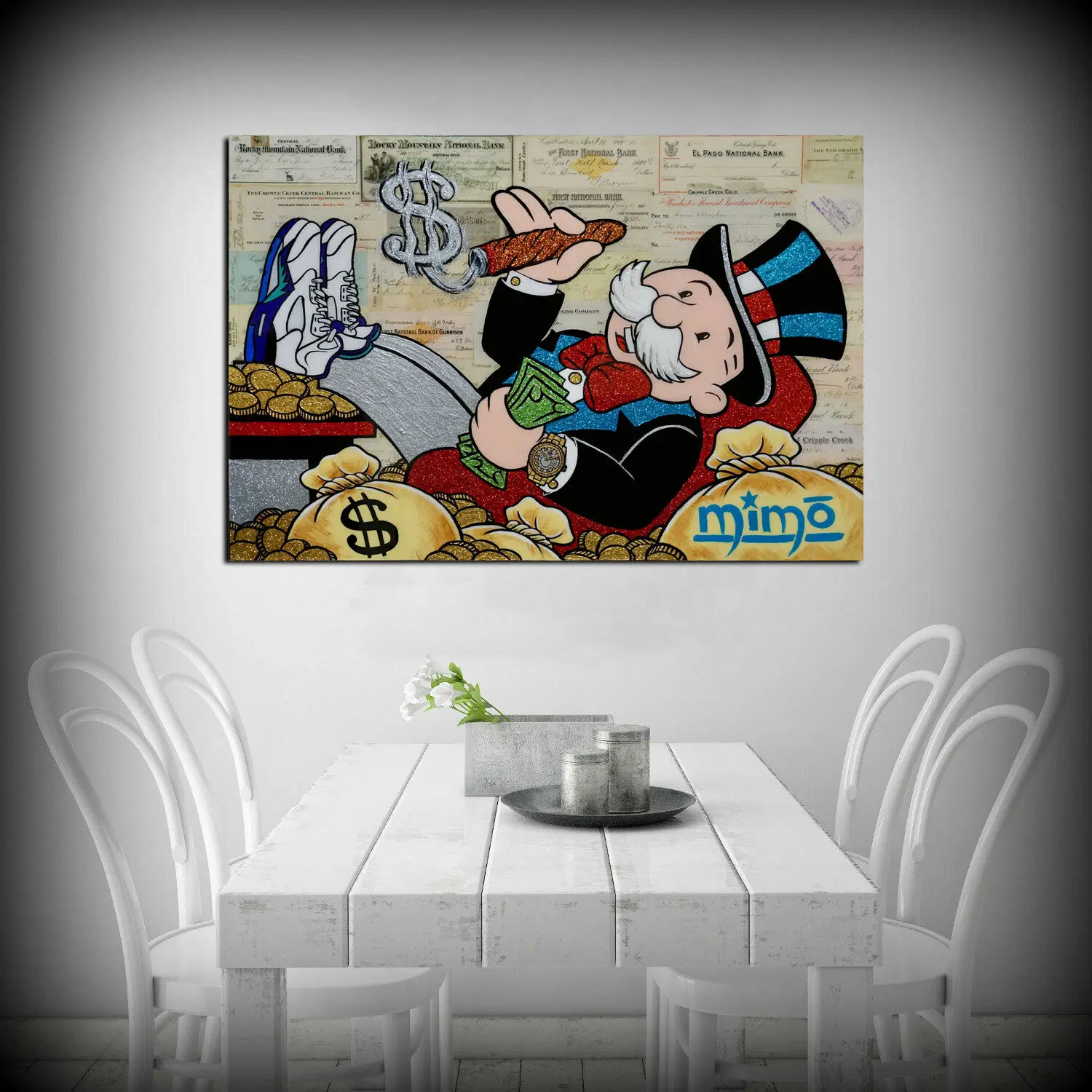 Алек монополии &quotрейнмейкер Абстрактная живопись украшение на стену маслом