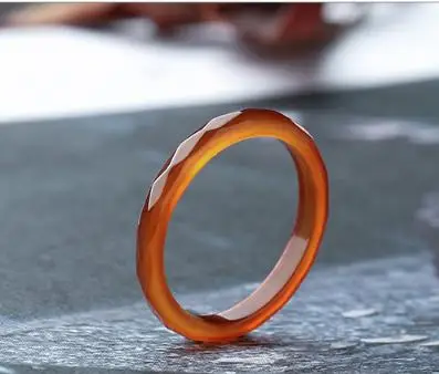 Lovers a natural JADESt carved red finger ring fine men and women children jewelry present four optional tail | Украшения и