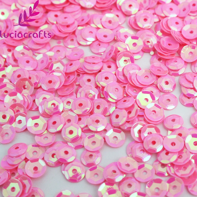 Lucia crafts 5 мм в диаметре, различные Цвет кукурузных хлопьев Радужная чашка с блестками, на плоской подошве, с блестками для Костюмы платье Accssory для использования в домашних условиях 1 кор./лот D1006