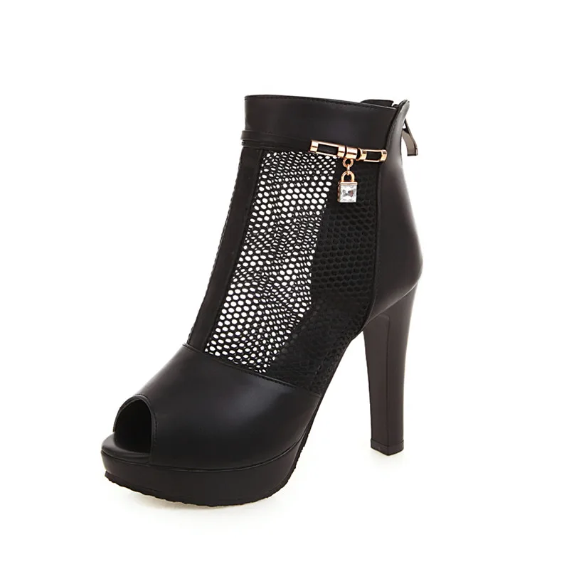 Женские босоножки с открытым носком YMECHIC летние привлекательные сетчатые