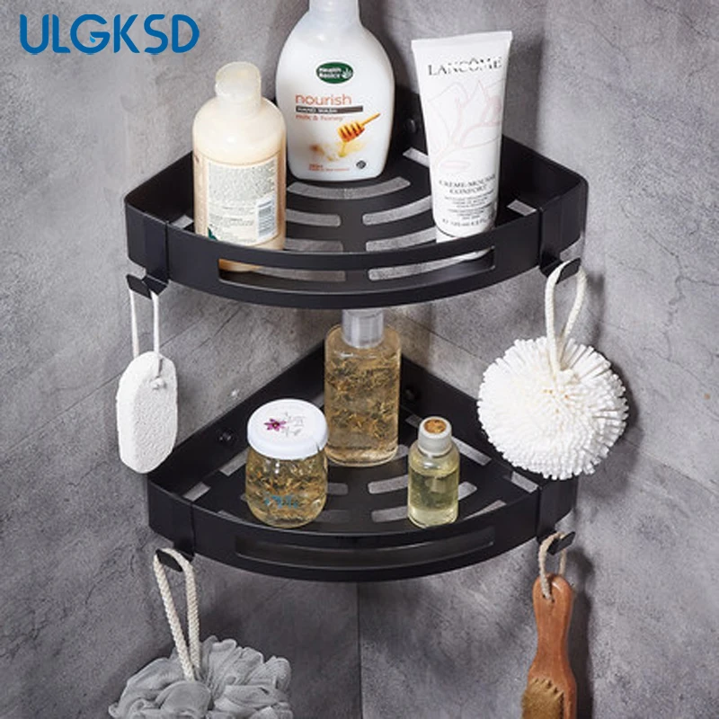 Ulgksd аксессуары для ванной комнаты черный Латунный настенный кронштейн черная