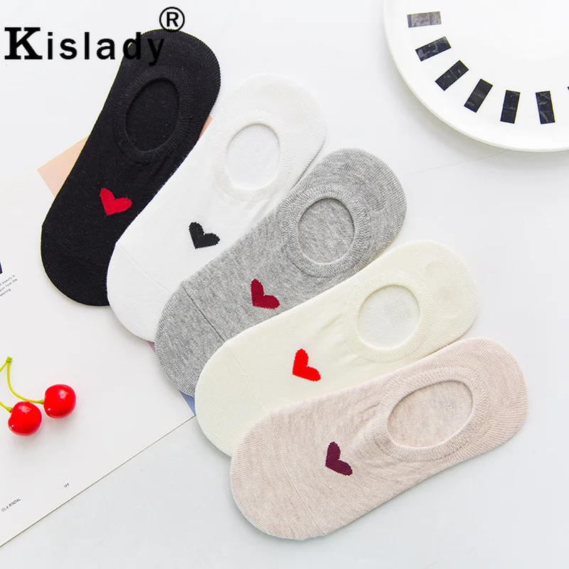 Женские носки с сердечком Popsocket черные белые серые силиконовые Нескользящие без