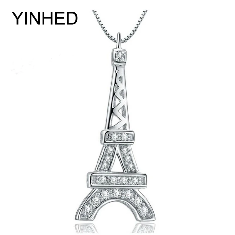 Женское ожерелье с подвеской Эйфелева башня из серебра 925 пробы|fashion necklace|jewelry