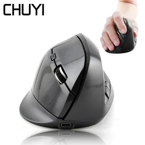 Беспроводной 2,4 г Вертикальная мышь перезаряжаемая эргономичная оптическая USB 1600 точекдюйм компьютерных игр для Xiaomi портативных ПК