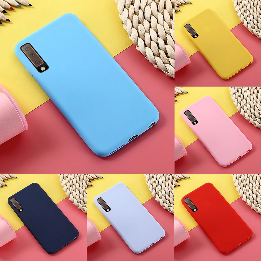 Мягкий блестящий чехол из ТПУ для Samsung Galaxy A7 2018 A750 A50 S8 S9 S10 Plus Lite S10E A70 A90