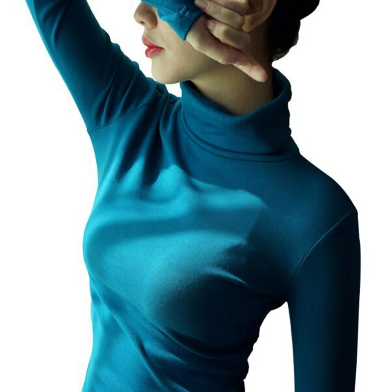 Winter Warm Pullover Sweaters Women Long Sleeve Turtleneck Jumpers Top Soft Cotton Tee Pull Femme | Женская одежда