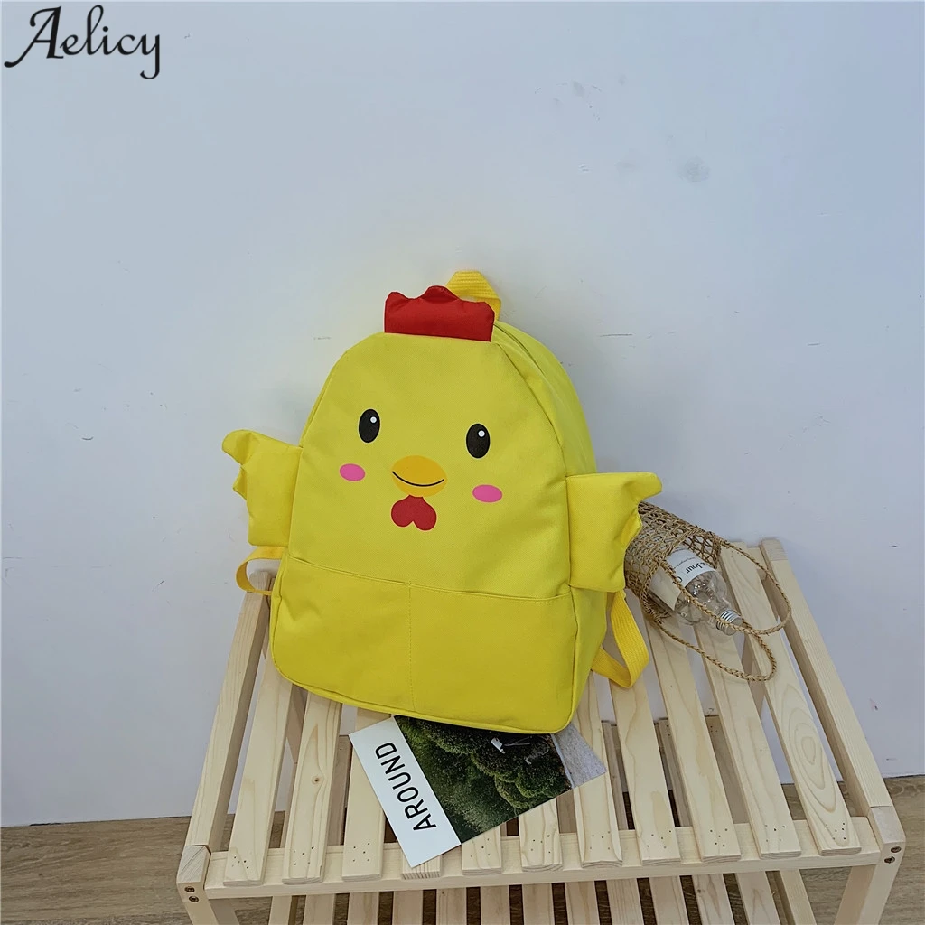 Aelicy/милые тканевые Мультяшные цыплята для девочек рюкзак детей колледжа
