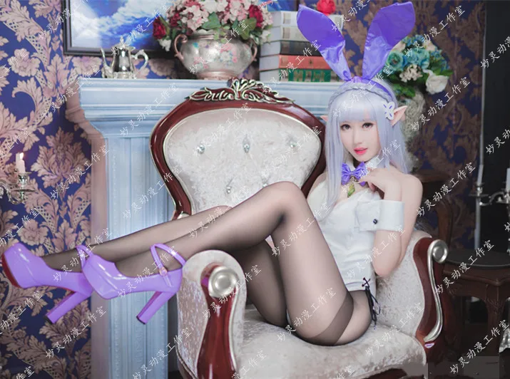 [Customize] аниме Re: Life a Different World of Zero Emilia Rabbit купальник для девочек костюмы косплея на