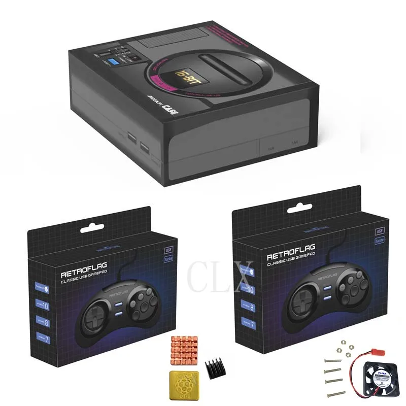 Kit D Retroflag MEGAPi чехол/игровой контроллер функциональная кнопка для Raspberry Pi 3 B Plus(3B+)/3B/2B - Цвет: Kit D