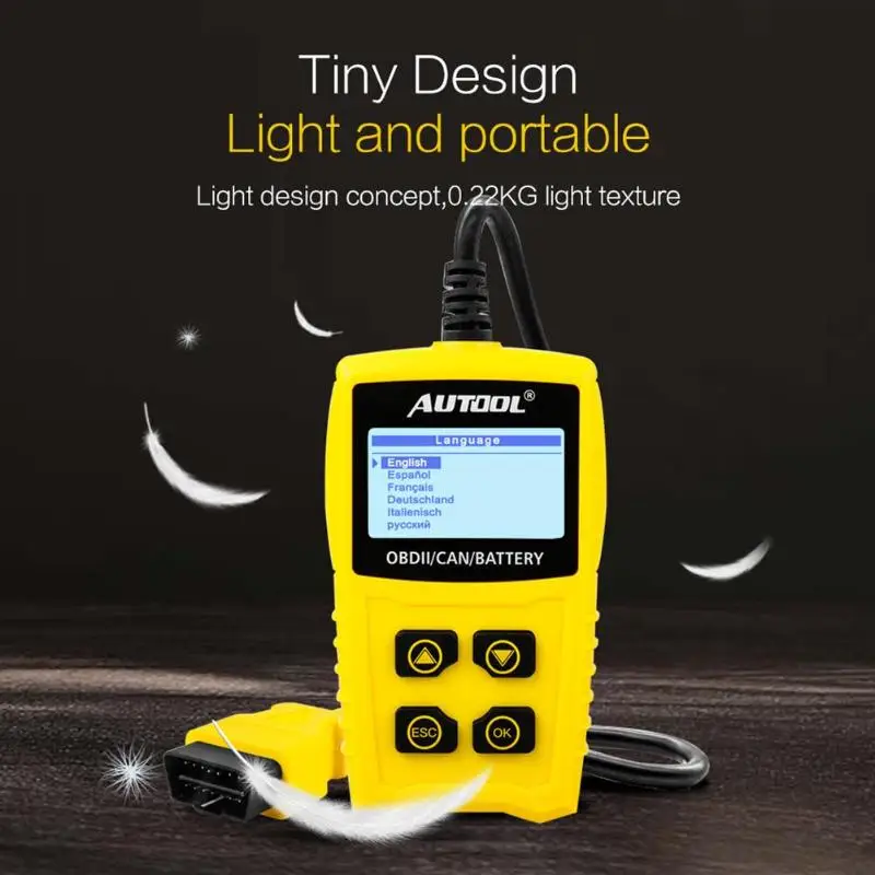AUTOOL CS330 OBD Автосканер автомобильный считыватель кода obdii 12 V Диагностика автомобилей сканирования на русском языке автомобиля ELM327 так же, как и Ancel AD310