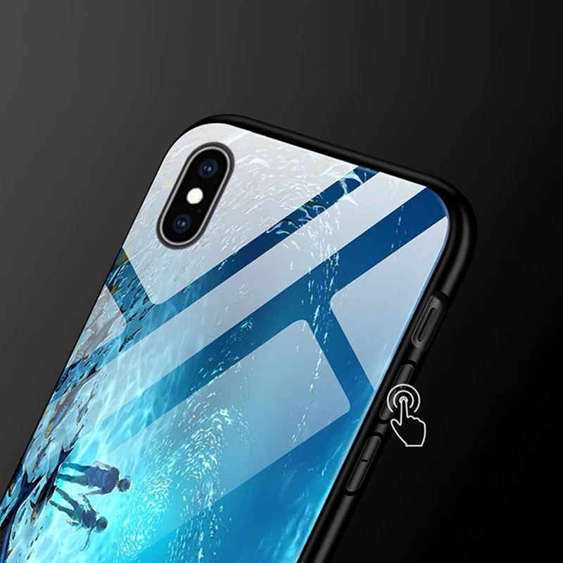Luminous Tempered Glass Case For Xiaomi redmi Note 5 6 Pro 4 Plus On Mi 8 Lite A1 A2 MAX 3 2 Soft Edge Hard Cover |
