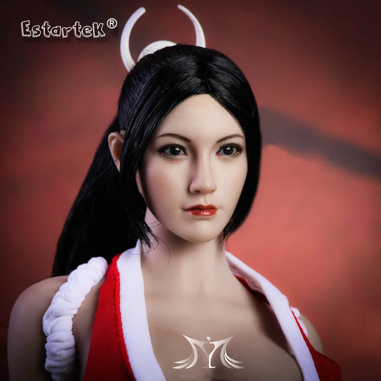 Estartek YMT08 1/6 азиатская красавица Девушка Mai Shiranui Клык голова лепить для 12 дюймов Phicen Tbleague Фигурка DIY
