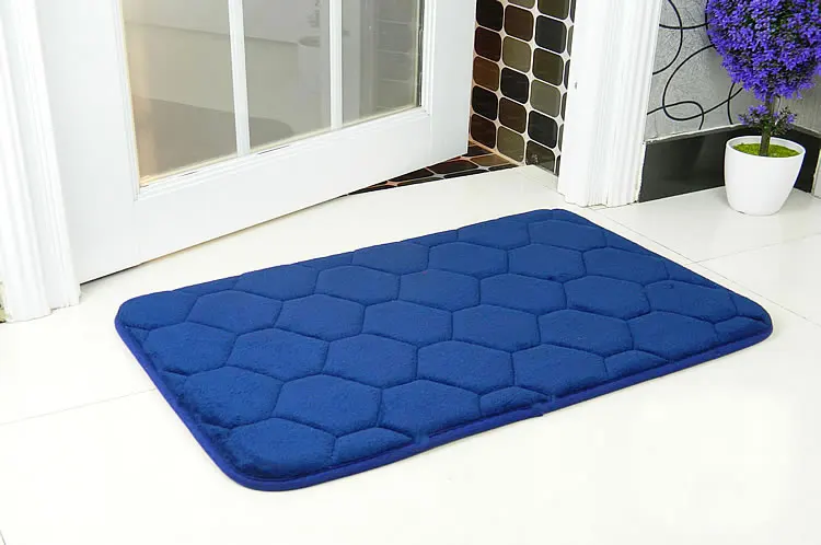 1pc Memory Foam Bath Mats Horizontal Stripes/Wave pattern/Rhombus Rug Thickening Soft Warm And Strong Absorbent Non-slip Doormat | Дом и сад
