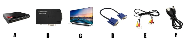 RCA/AV к VGA конвертер S видео к VGA видео конвертер AV/RCA к VGA видео конвертер для ПК ноутбук