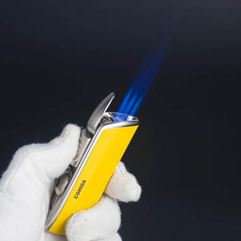 COHIBA нержавеющая сталь резак для сигар гильотина металлическая ветрозащитная 3
