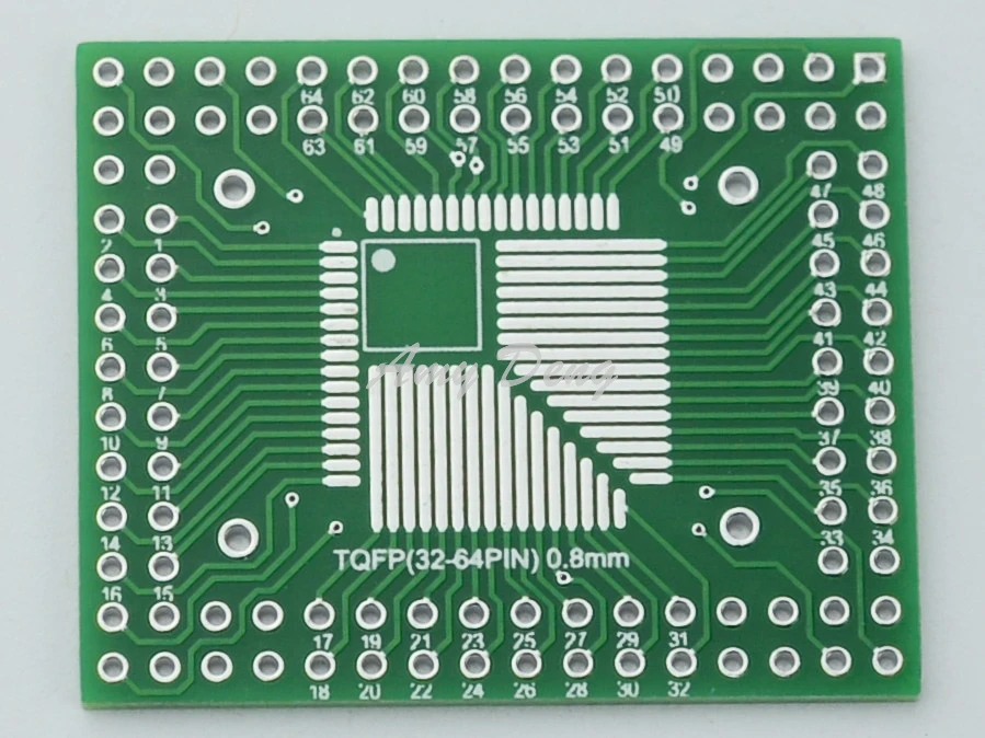 20 шт./лот QFP/FQFP/TQFP32/44/64/80/100 LQFP SMD поворотный DIP 0 5/0 8 мм адаптер пластина|smd adapter|qfp dipdip