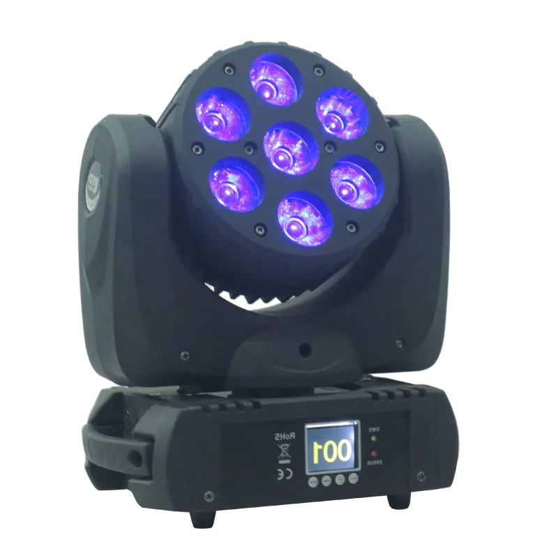 Мини sharpy концертный ночной клуб 7*15 Вт RGBW 4 в 1 Сильный луч led сценический