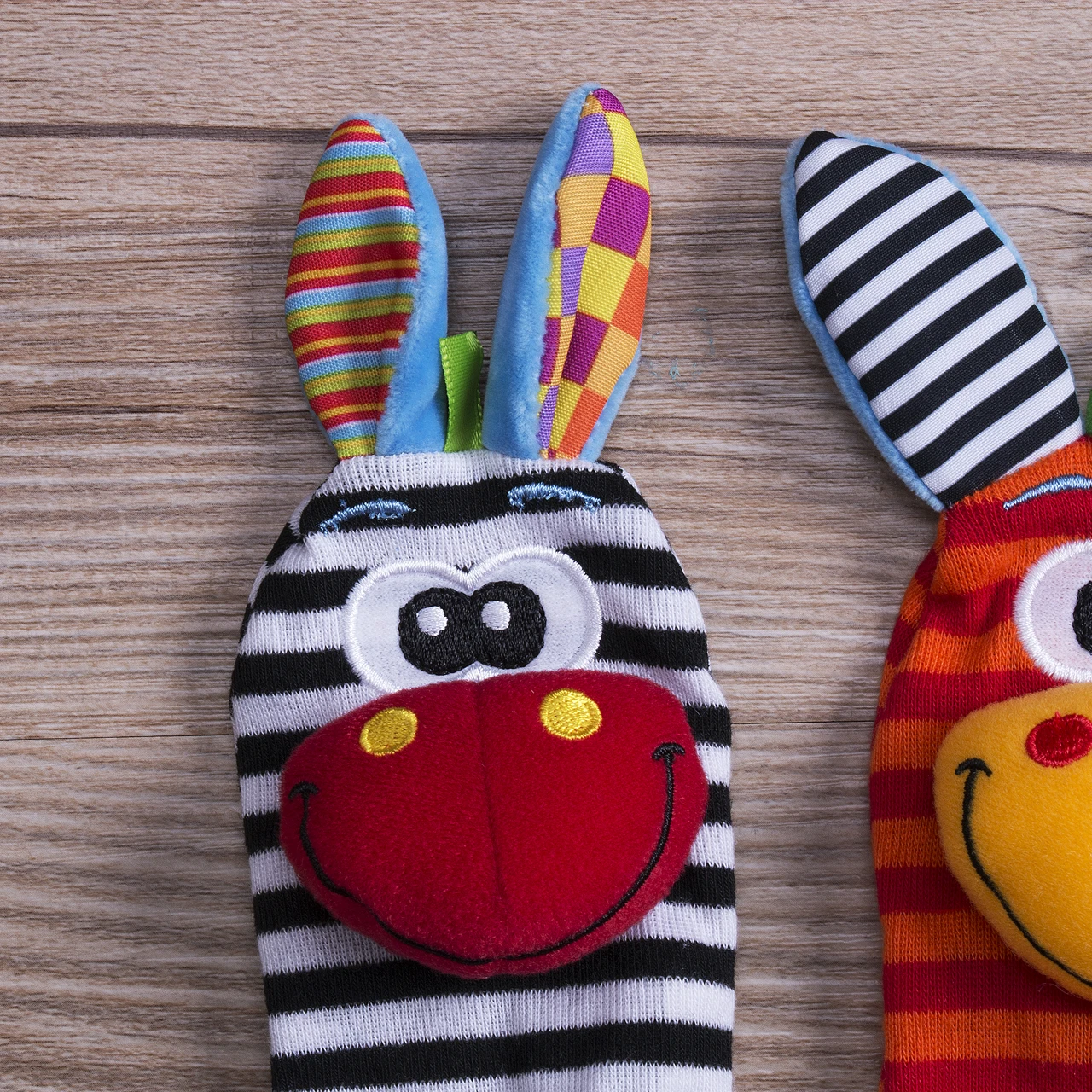 1 пара детских мягких погремушек колокольчик на запястье носочки для ног|foot