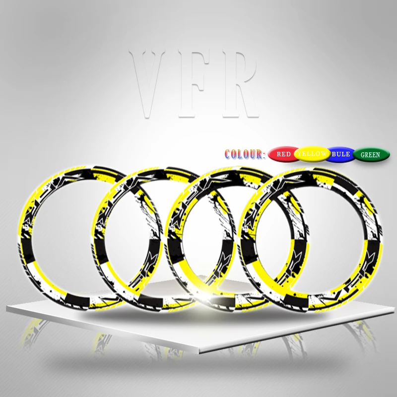

Motorcycle thick edge outer ring sticker stripe wheel decal X4 for HONDA VFR