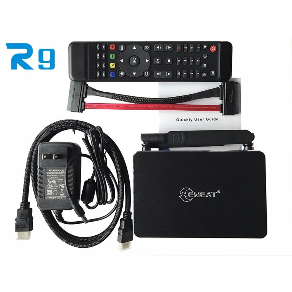 ТВ приставка Eweat R9 16 ГБ PK X96 X92 H96 Pro + Android 6 0 3D 4K BD iso realtek RTD 1295 Cortex A53 2 4G/5 8G двойной Wi Fi 3 5