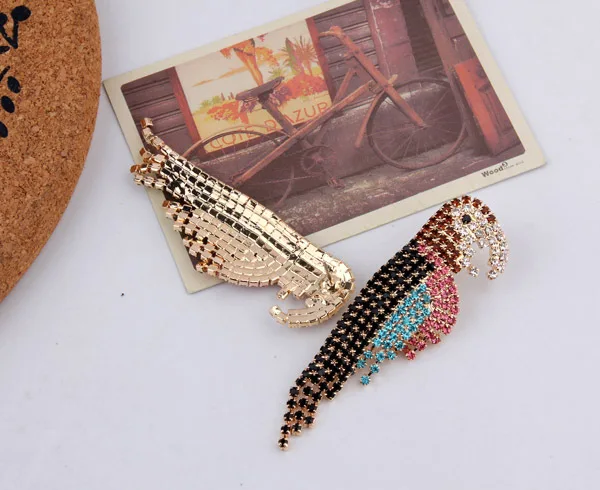 Женский костюм с кристаллами the wind Роскошные Полные Стразы Серьги в виде попугая