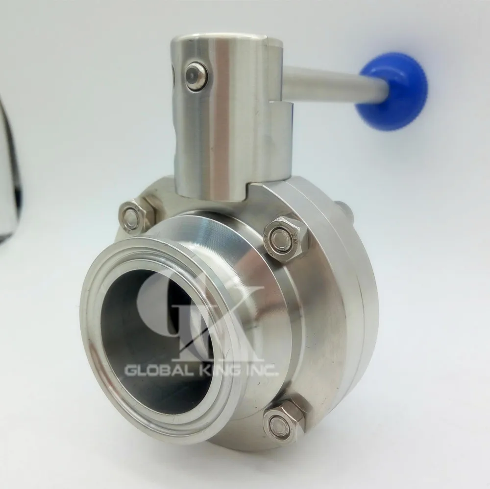 1.78 &quotСанитарно Нержавеющая сталь 304 бабочка Клапан tri-clamp силиконовые уплотнения
