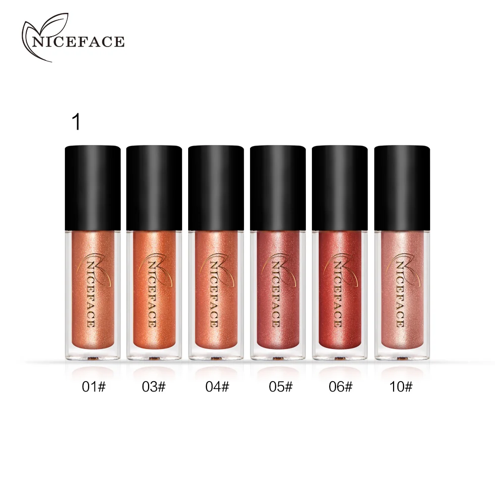 NICEFACE 6 Вышивка Губная помада набор с металлическим Блеск для губ комплект |