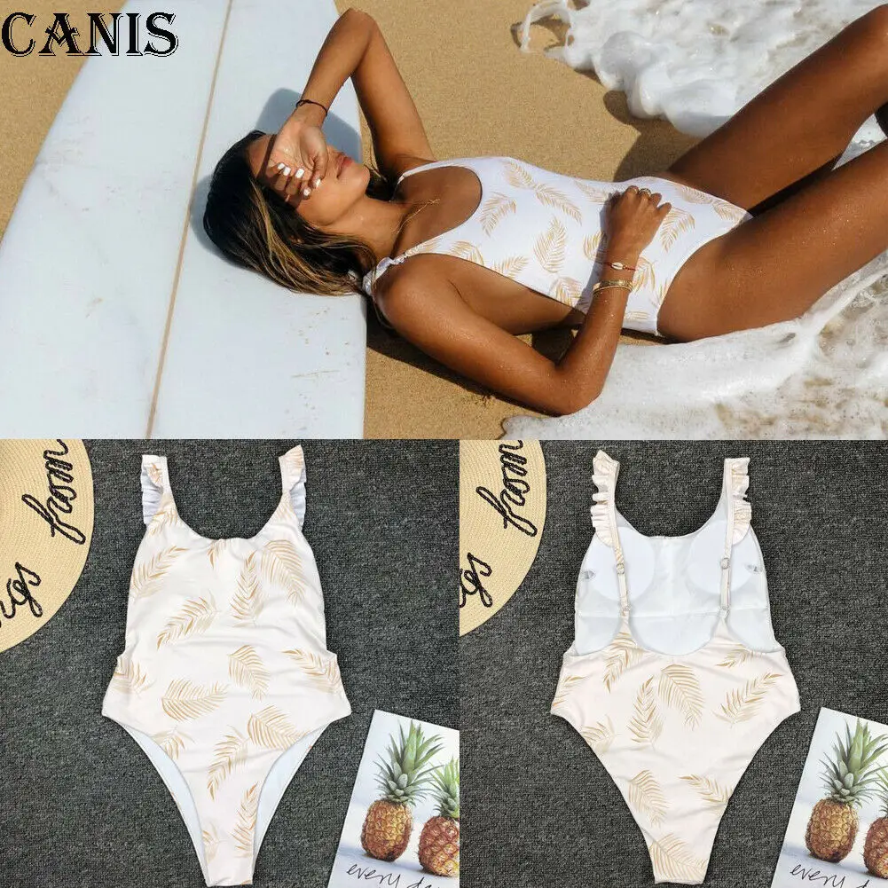 

Womens One-Piece Swimsuit Bandage Bikini Push-up Padded Bra Bathing Swimwear