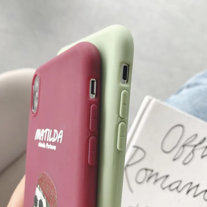 Cute Leon Matilda Phone Case For iPhone 6 6S 7 8 Plus Silicone Soft TPU capa X XR XS MAX S Back Cover Fundas |