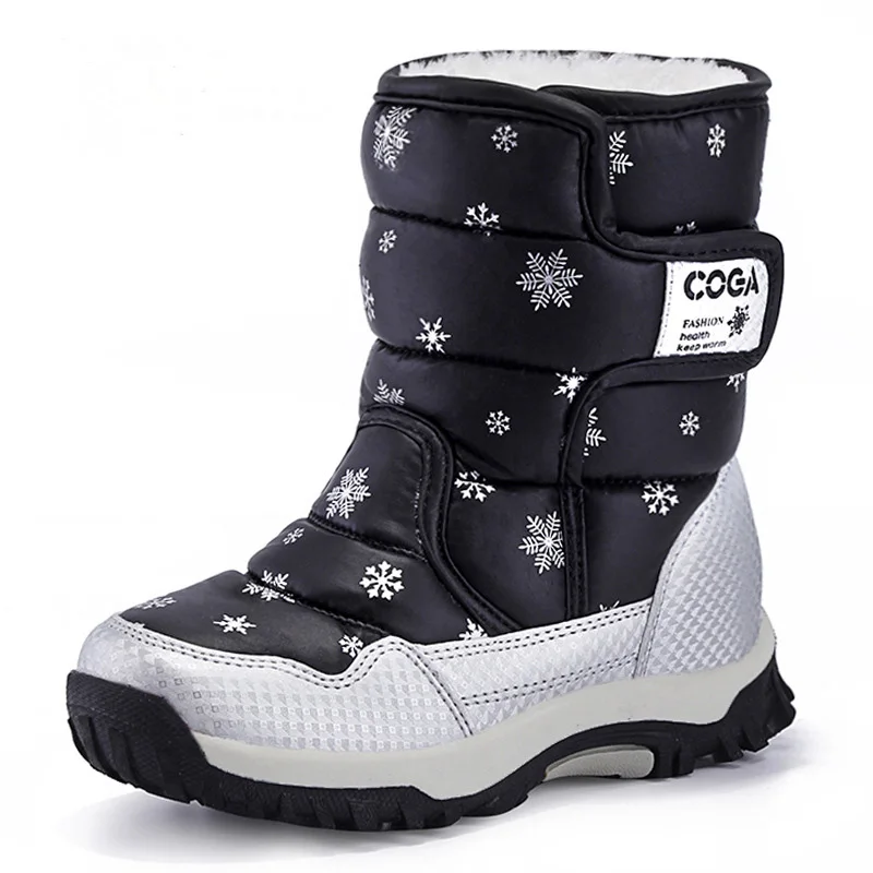 Обувь для девочек; детская обувь для девочек; зимние прогулочные Детские кроссовки; Модные Повседневные детские школьные теплые удобные кроссовки; - Цвет: Черный