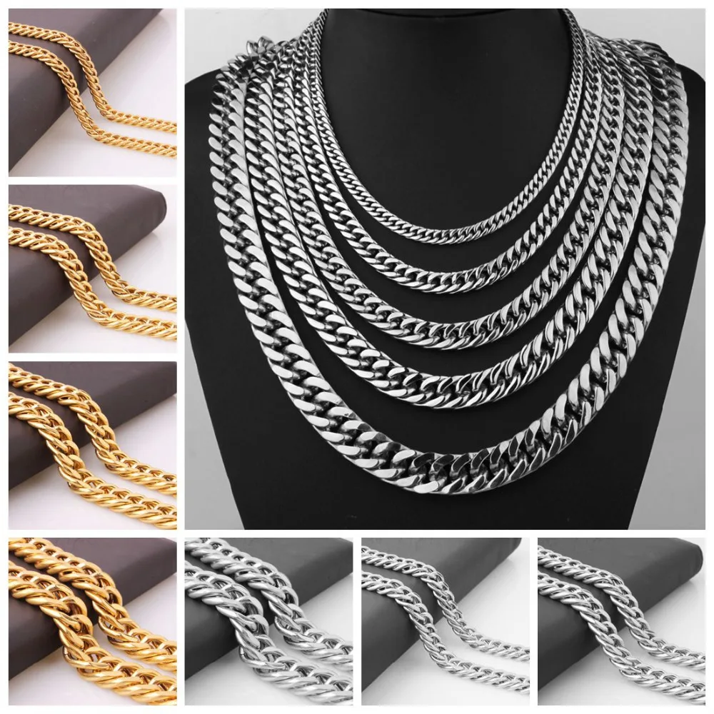 Браслет-цепочка мужской из нержавеющей стали ювелирное изделие серебристого