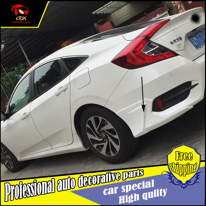 Car Styling ABS front and rear bumper bodykit Four angle cover protection plate for Honda civic 2016 car Decoration Accessories |