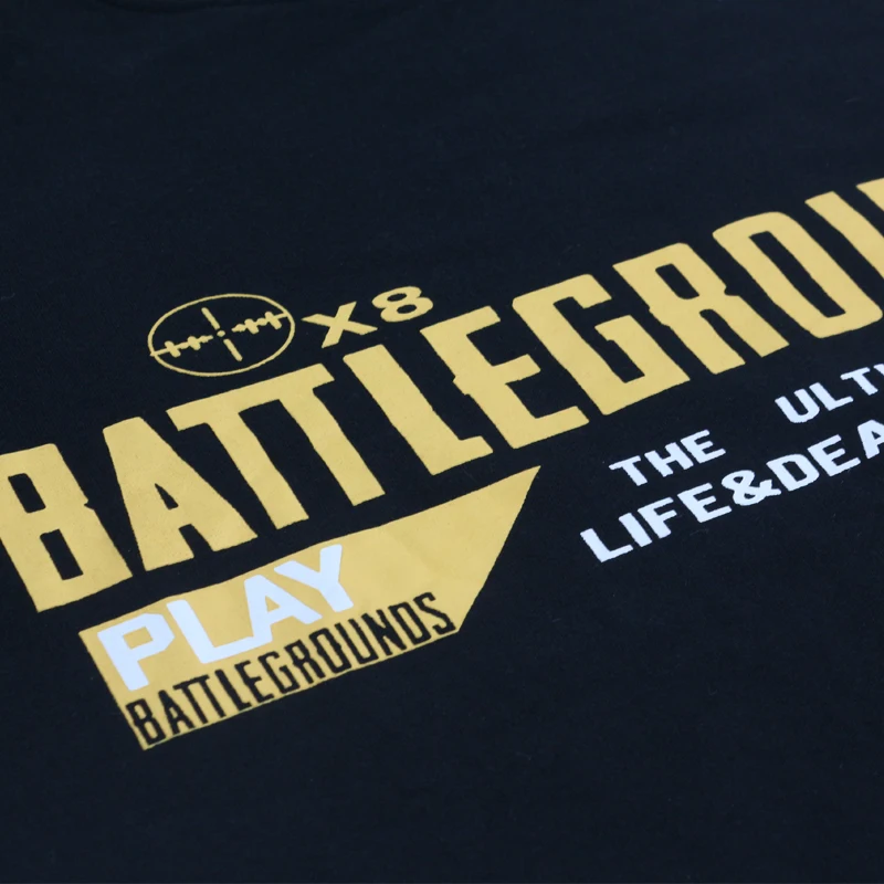 Футболка для косплея Battlegrounds повседневная черная футболка унисекс с длинными