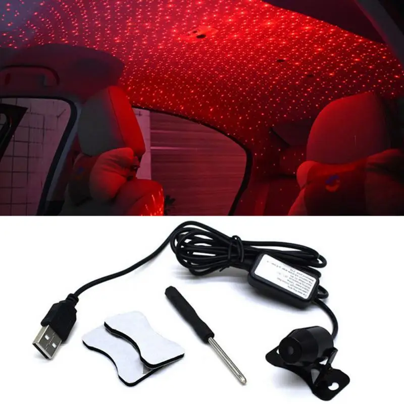 USB лампа светодиодный проектор интерьерная крыша SUV ночной аксессуар окружающий