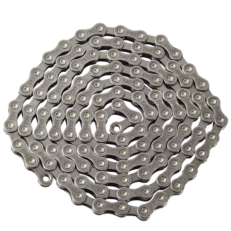 YBN cadena de bicicleta de 11 velocidades BMX bicicleta con hebilla matica engranaje fijo bicicleta cadena 116 enlacs