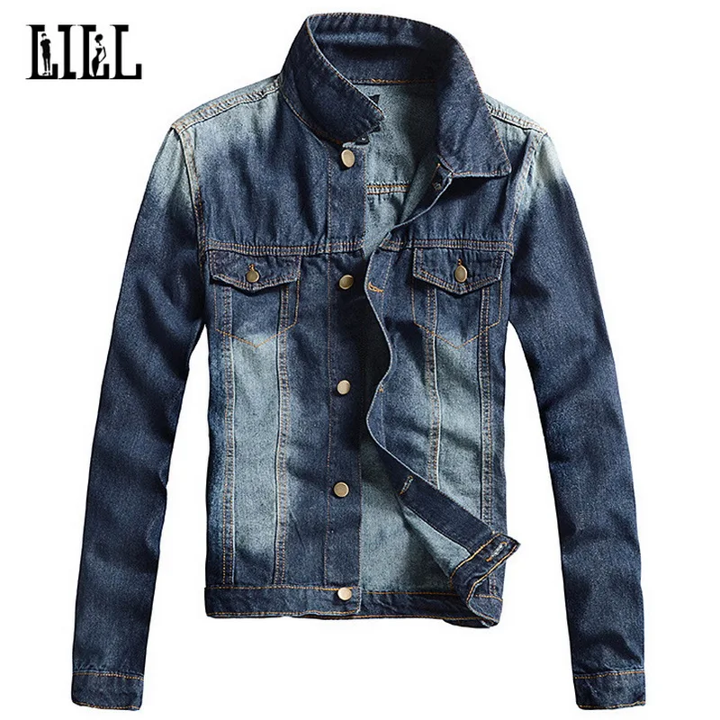 2017 мужские модные джинсовые куртки пальто весенний стиль короткая джинсовая