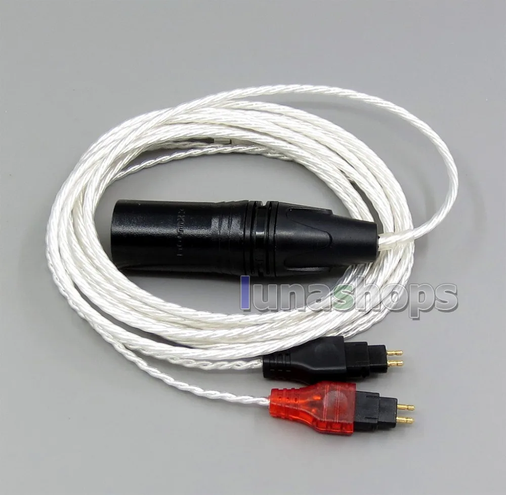 LN006212 3 м чистый посеребренный 7N OCC XLR наушники(4*100 ядер) кабель для наушников для Sennheiser HD580 HD600 HD650 HDxxx HD660S