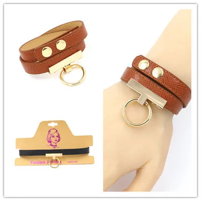 Новый панк стиль шип Очаровательный Металлический Браслет геометрические