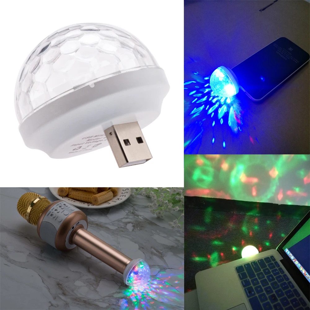 Подлинная мини USB Вечерние огни дискотечный шар профессиональный микрофон аксессуары вспышки света этапа для E106 караоке микрофон