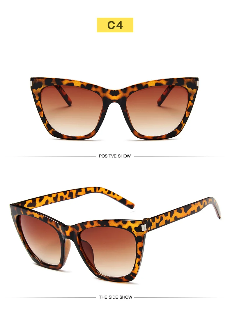 Солнцезащитные очки кошачий глаз UV400 женские модные милые пикантные винтажные