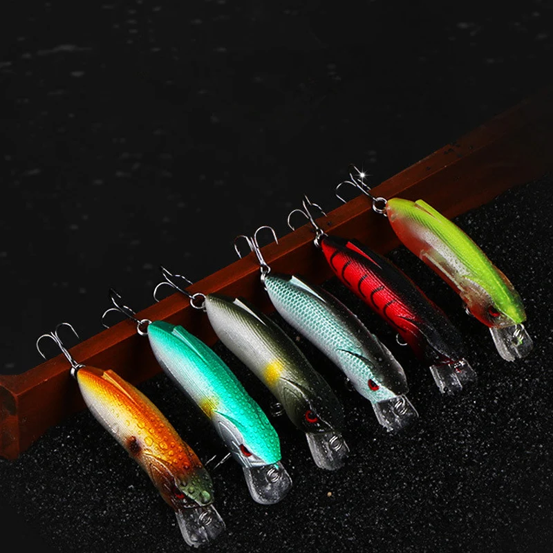 

10 шт./лот 80 мм 16 г жесткая приманка в форме гольяна плавающая приманка искусственные рыболовные удочки с 3D глазами аксессуары воблеры встрое...