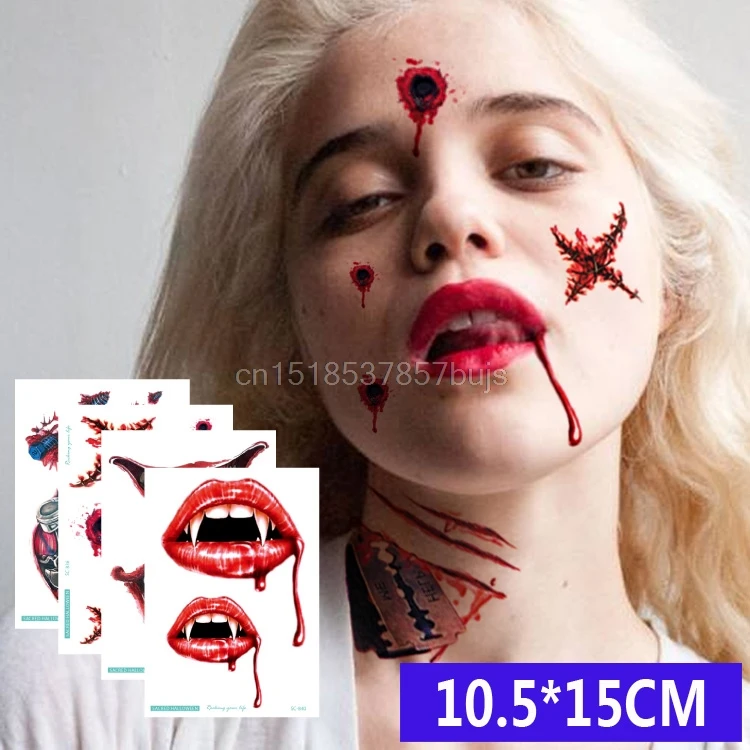 MB тату для Хэллоуина Зомби Шрамы с поддельной пробкой крови специальный костюм