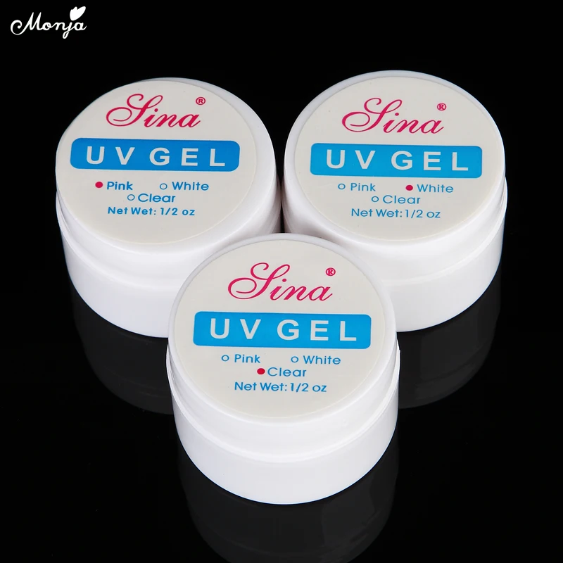 Monja Nail Art Soak Off быстрое строительство расширение УФ Жесткий желе гель французские