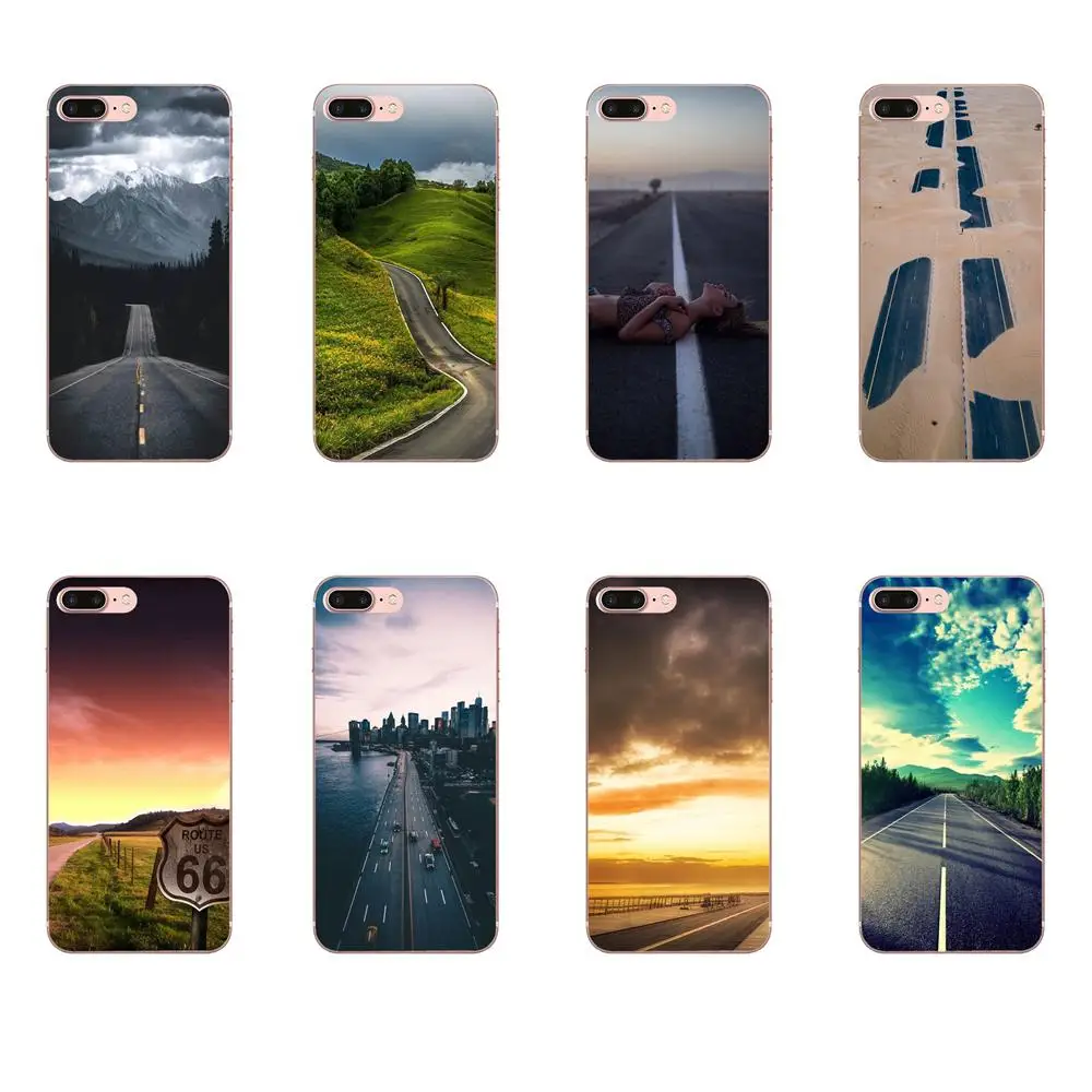 Route 66 открытая дорога шоссе арт для Huawei P7 Honor 4C 5A 5C 5X 6 6C 6A 6X 7 7X 8 9 V8 V10 Y3II Y5II Y6II G8 Play