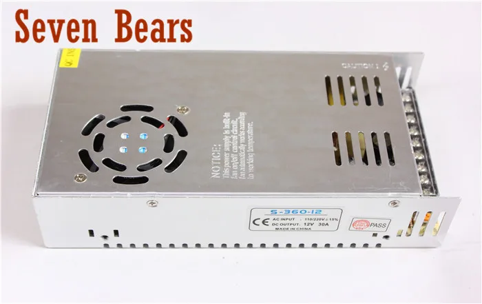 Адаптер источника питания 12 В 30 А 360 Вт трансформатор светильник светодиодной