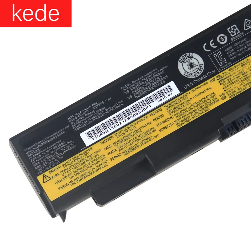 Аккумулятор kede для ноутбука Lenovo ThinkPad T440P T540P W540 L440 L540 W541 45N1144 45N1769 45N1145 45N1148 10 8 В 48