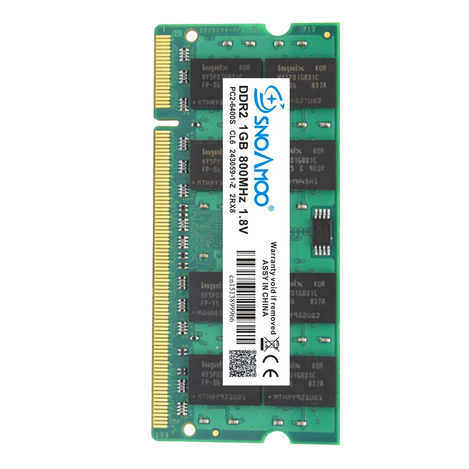 SNOAMOO ноутбук RAMs DDR2 2x2GB 667MHz PC2-5300S CL5 800MHz PC2-6400S CL6 S0 DIMM 1G память ноутбука пожизненная Гарантия