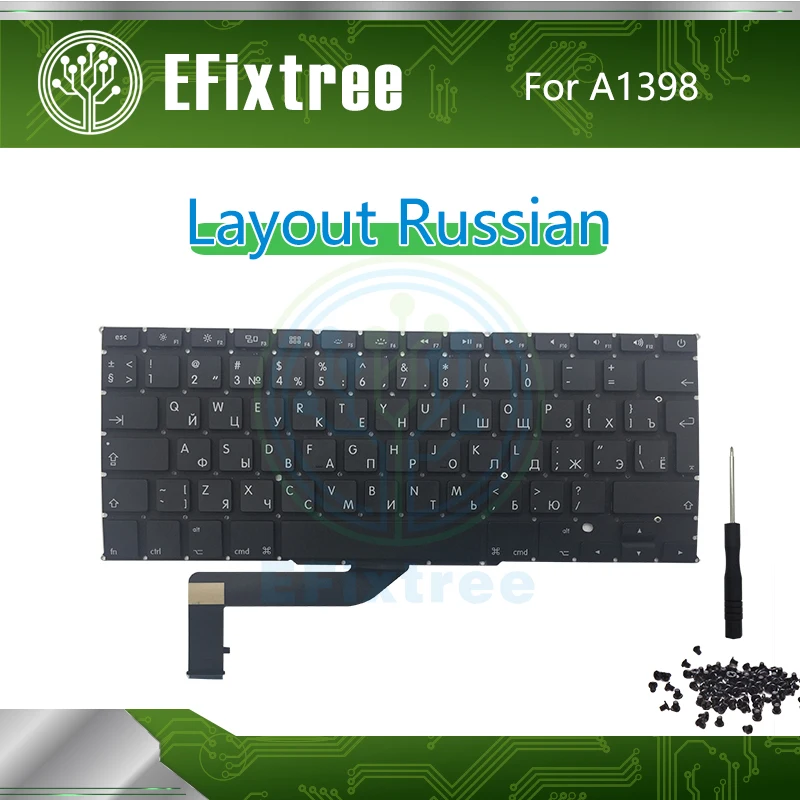 10 шт. A1398 клавиатура для Macbook Pro Retina 15 &quotA1398 Макет маленький ввод 2012 2015 года EMC 2512 2673